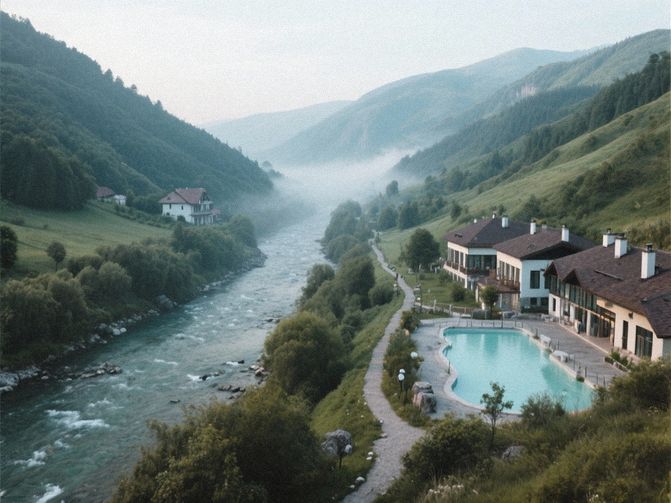 Peisaj răcoros la Călimănești-Căciulata