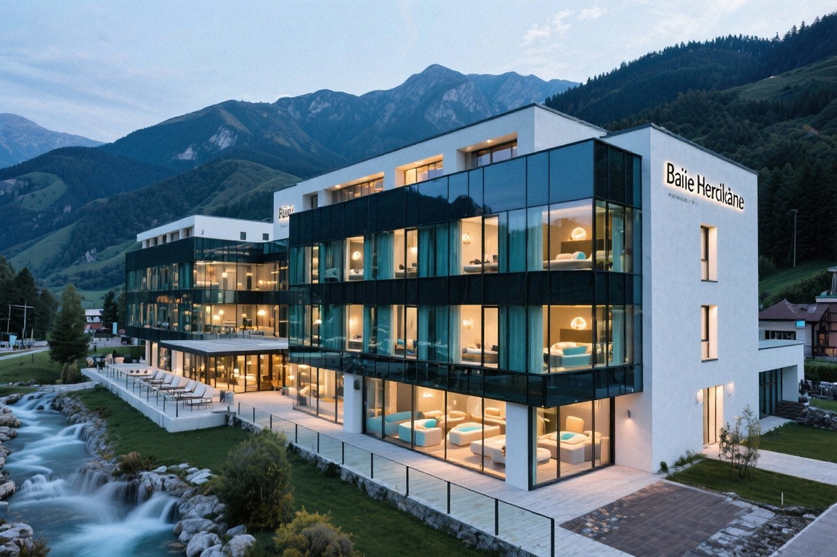 Hotel modern în Băile Herculane