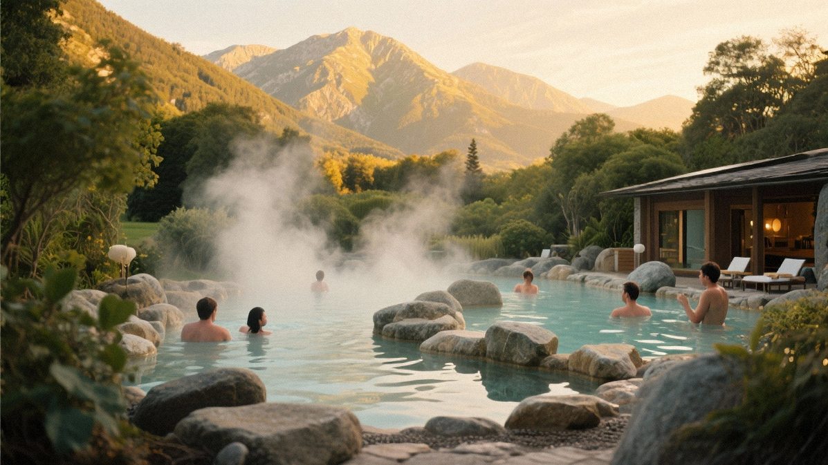 Imagine cu ape termale relaxante